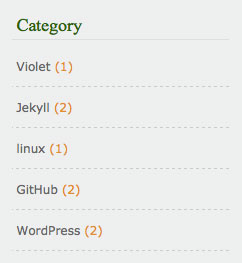 categroy list